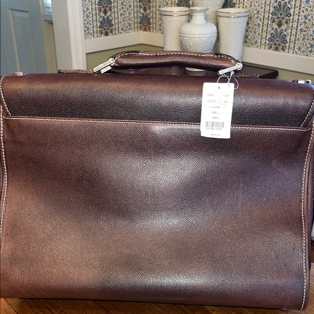 Cole Haan Brown Leather Briefcase - Picture 3 of 10